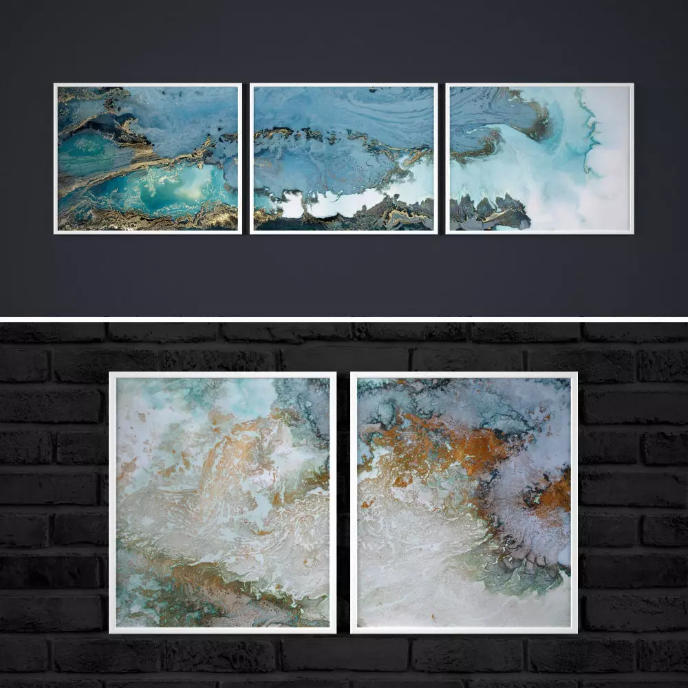 Painting frame of abstraction 3 Low-poly 3D model_0