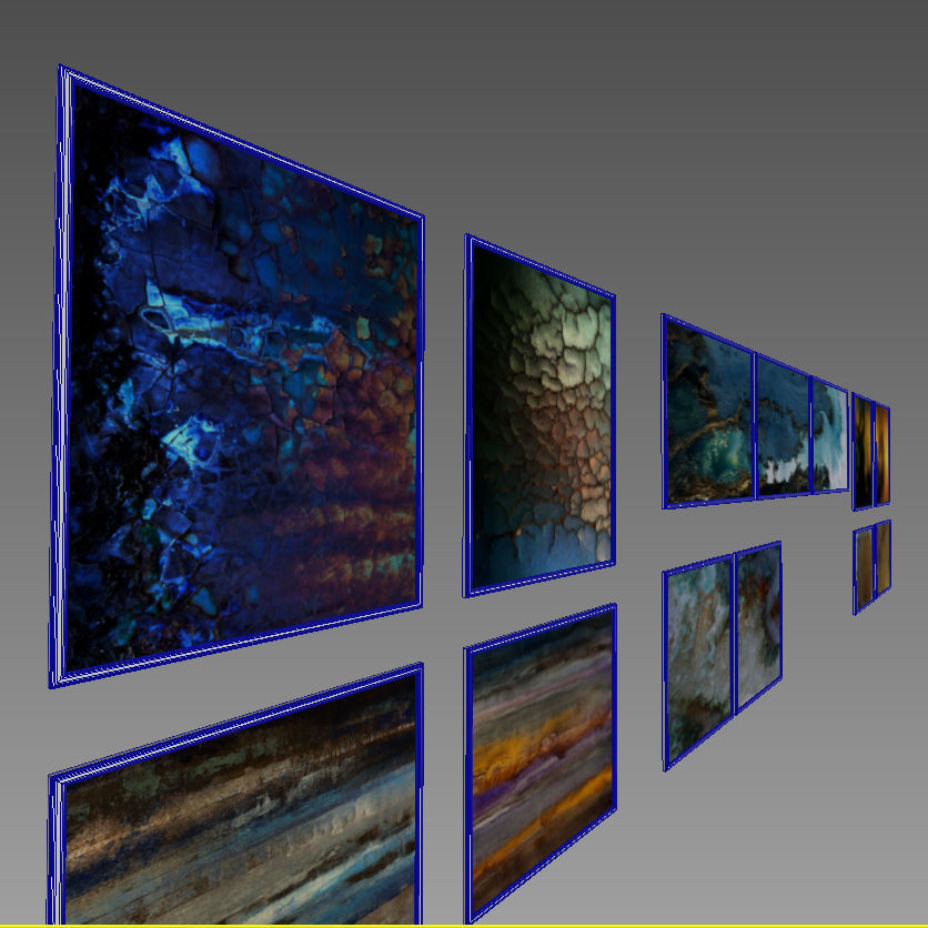 Painting frame of abstraction 3 Low-poly 3D model_4