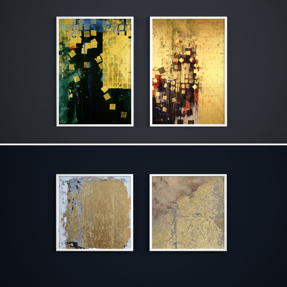 Painting frame of abstraction 3 Low-poly 3D model_2