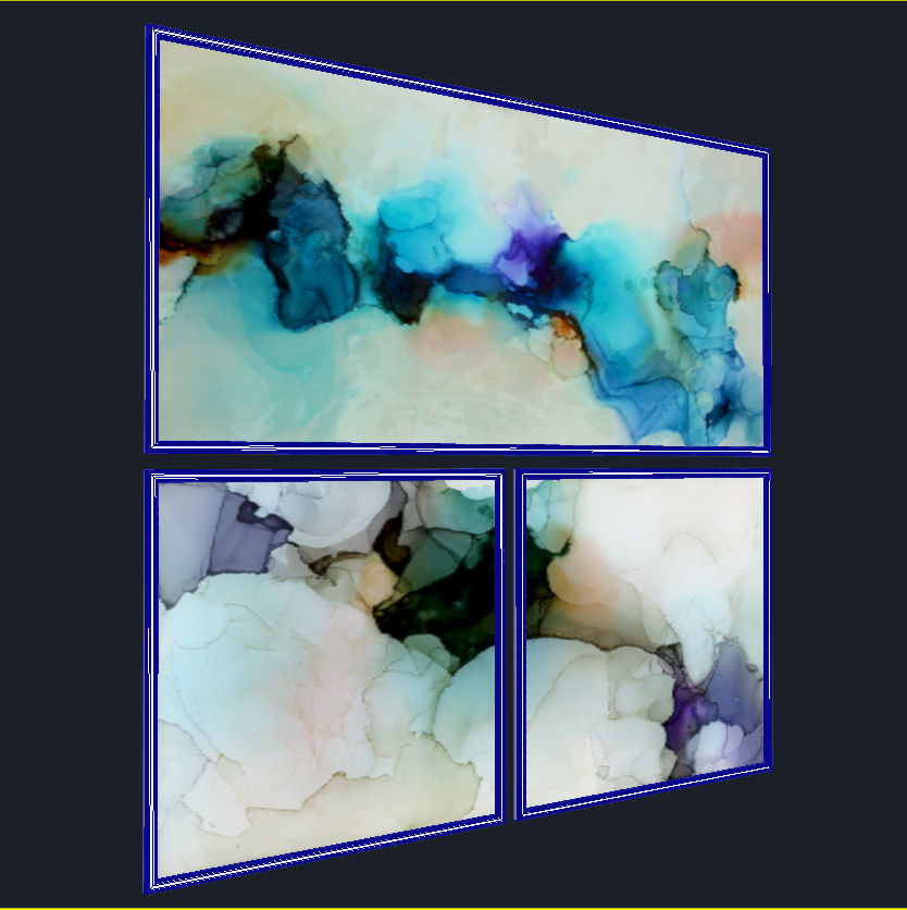 Painting frame of abstraction 4 Low-poly 3D model_4