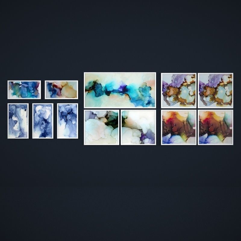 Painting frame of abstraction 4 Low-poly 3D model_1