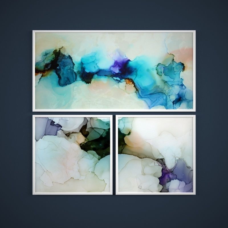 Painting frame of abstraction 4 Low-poly 3D model_2