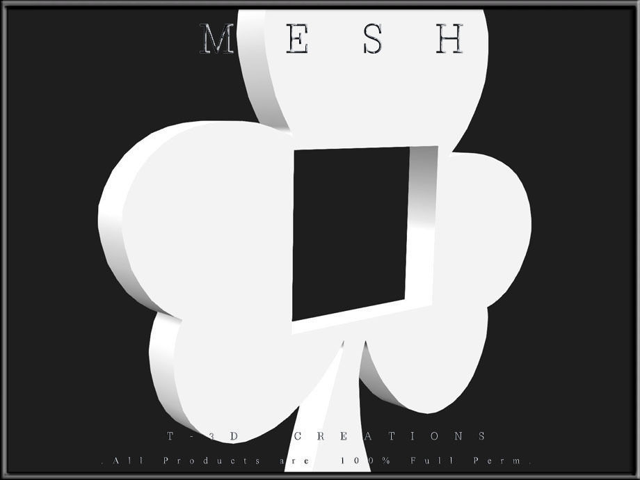 Square hole in Shamrock Low-poly 3D model_1