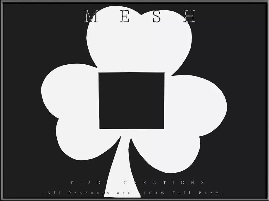 Square hole in Shamrock Low-poly 3D model_0