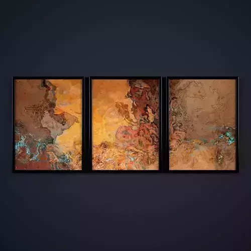 Painting frame of abstraction 6 Low-poly 3D model