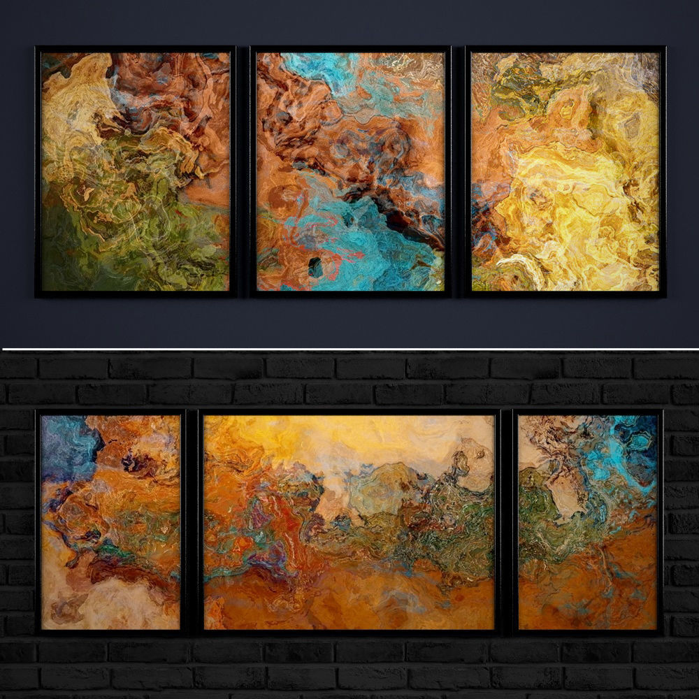 Painting frame of abstraction 6 Low-poly 3D model_1