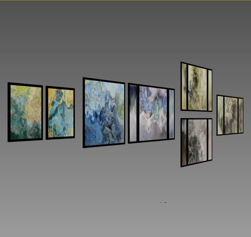 Painting frame of abstraction 7 Low-poly 3D model_3
