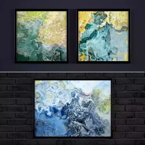 Painting frame of abstraction 7 Low-poly 3D model