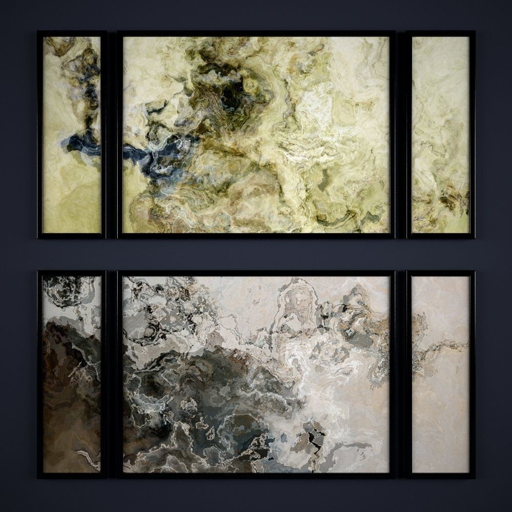 Painting frame of abstraction 7 Low-poly 3D model_2