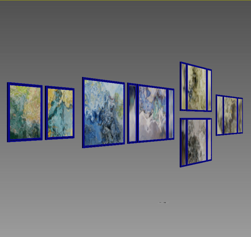 Painting frame of abstraction 7 Low-poly 3D model_4