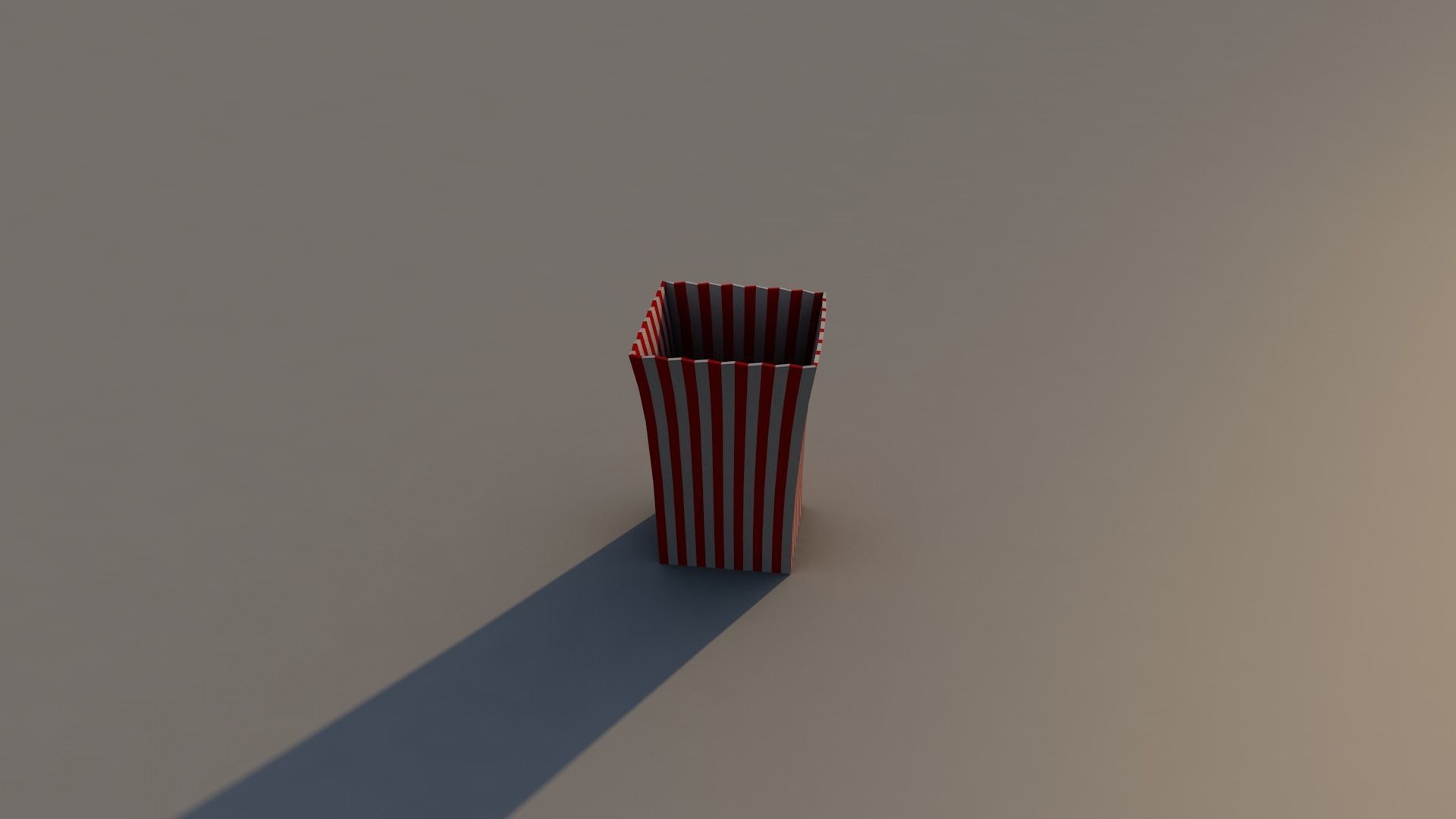 Popcorn box 3D model_1