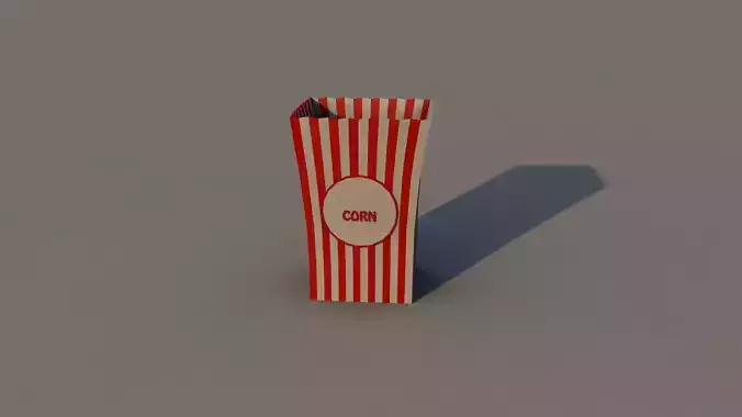 Popcorn box 3D model