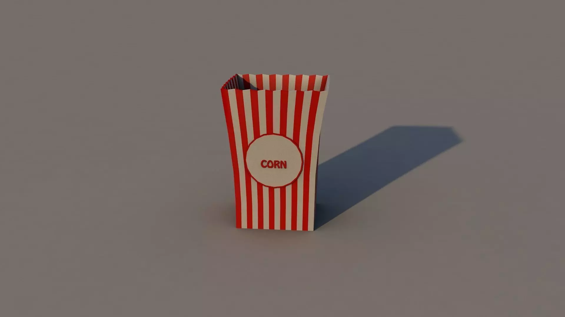 Popcorn box 3D model_0