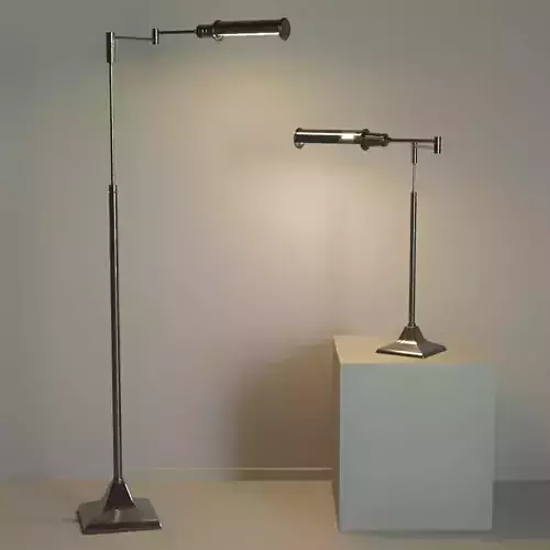 Floor lamp and table lamp in loft style Kingston EICHHOLT 3D model