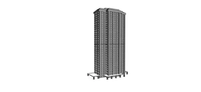 Skyscraper tall building Free 3D model