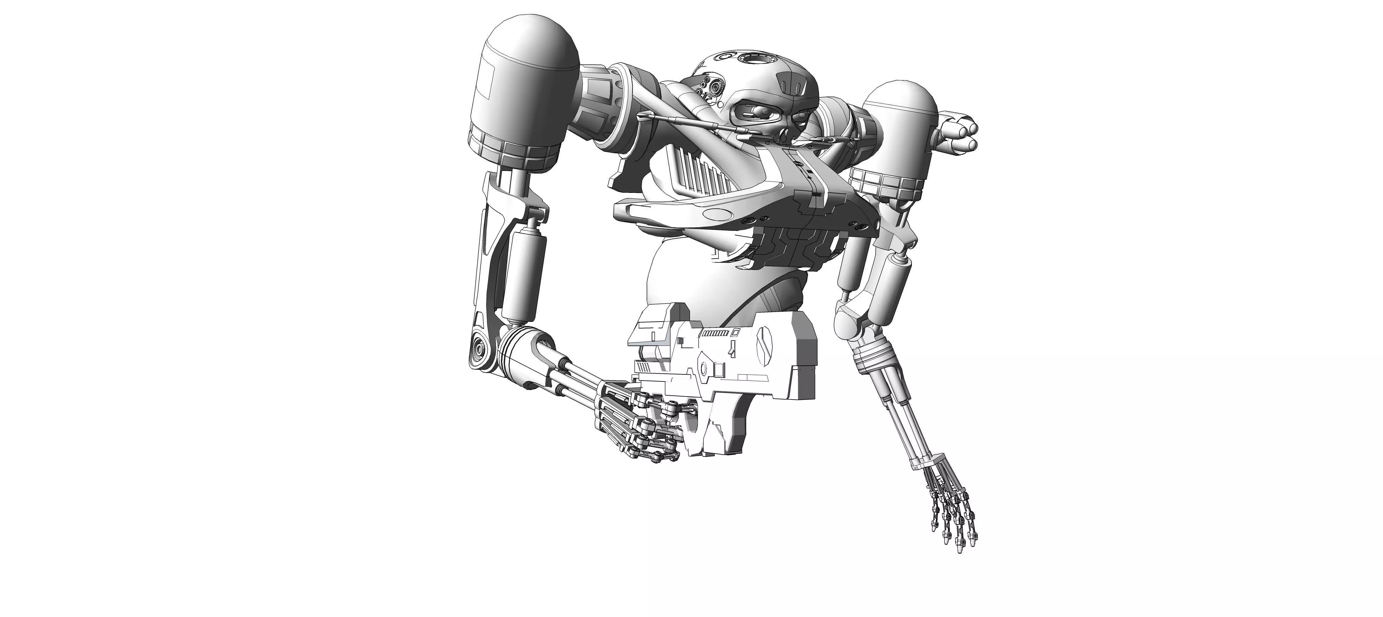 Terror -Bots 01 Free 3D model_0