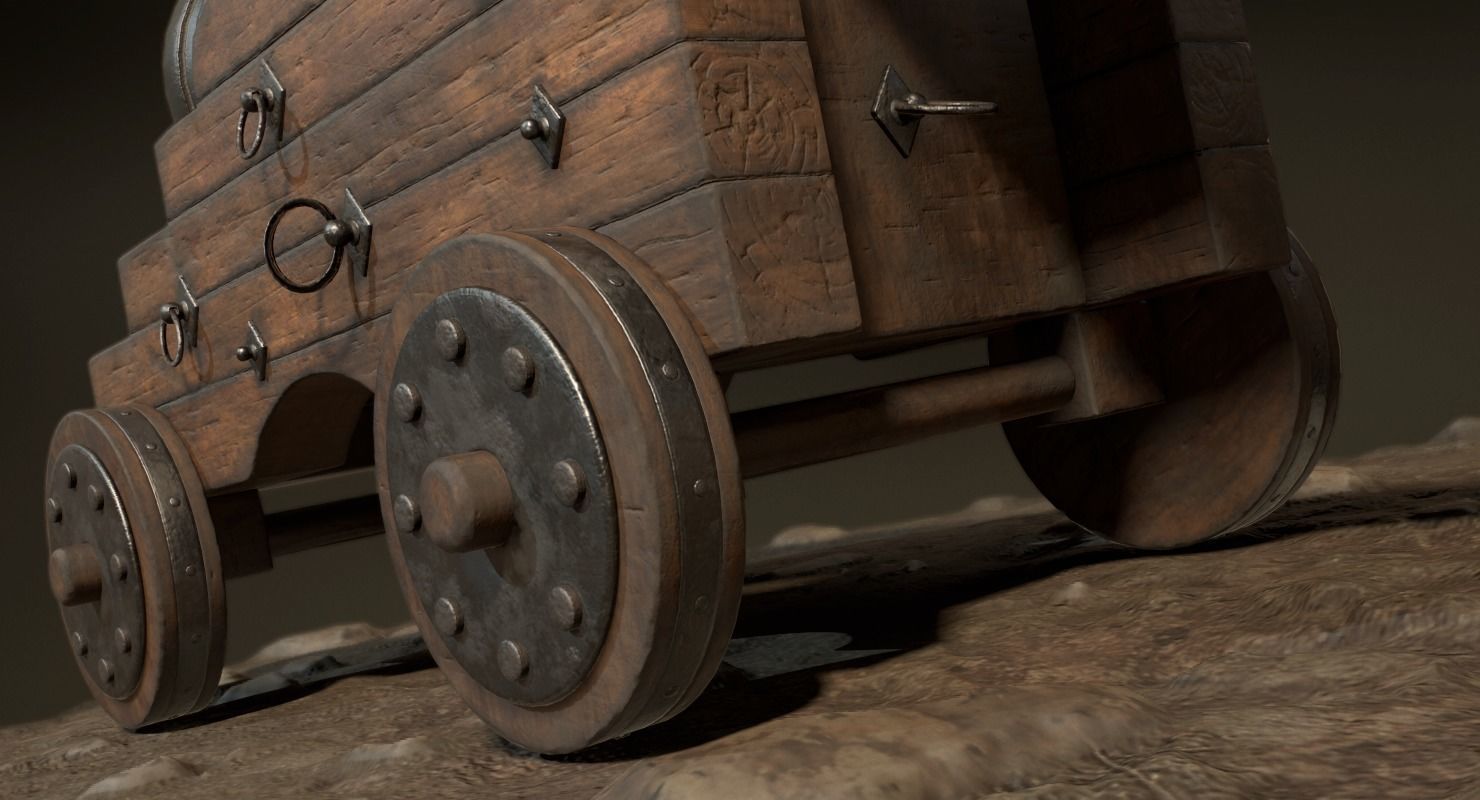 Pirate Cannon Low-poly 3D model_15