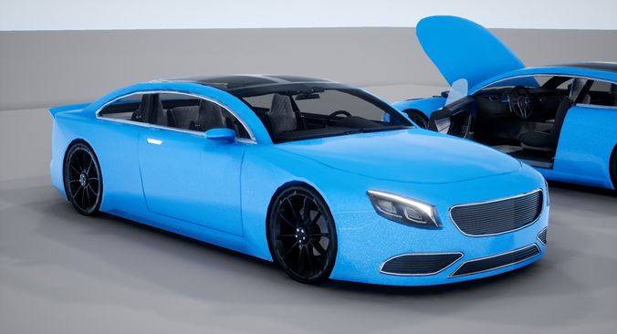 Generic Mid Size 2 Door Coupe Low-poly 3D model