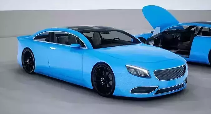 Generic Mid Size 2 Door Coupe Low-poly 3D model
