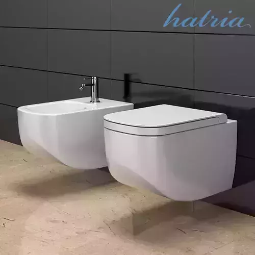 Toilet bowl and bidet HATRIA Next 3D model