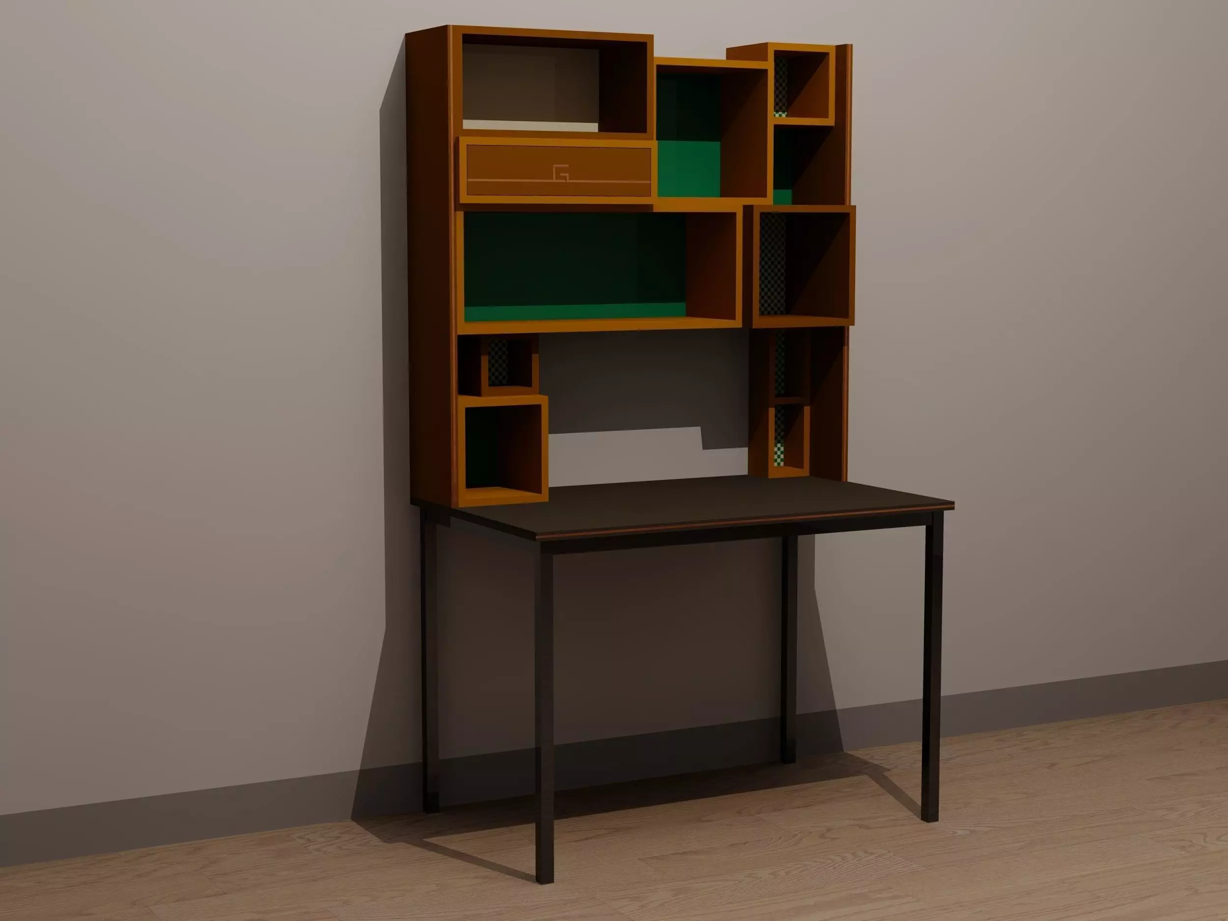 desk 110 cm Free 3D model_0