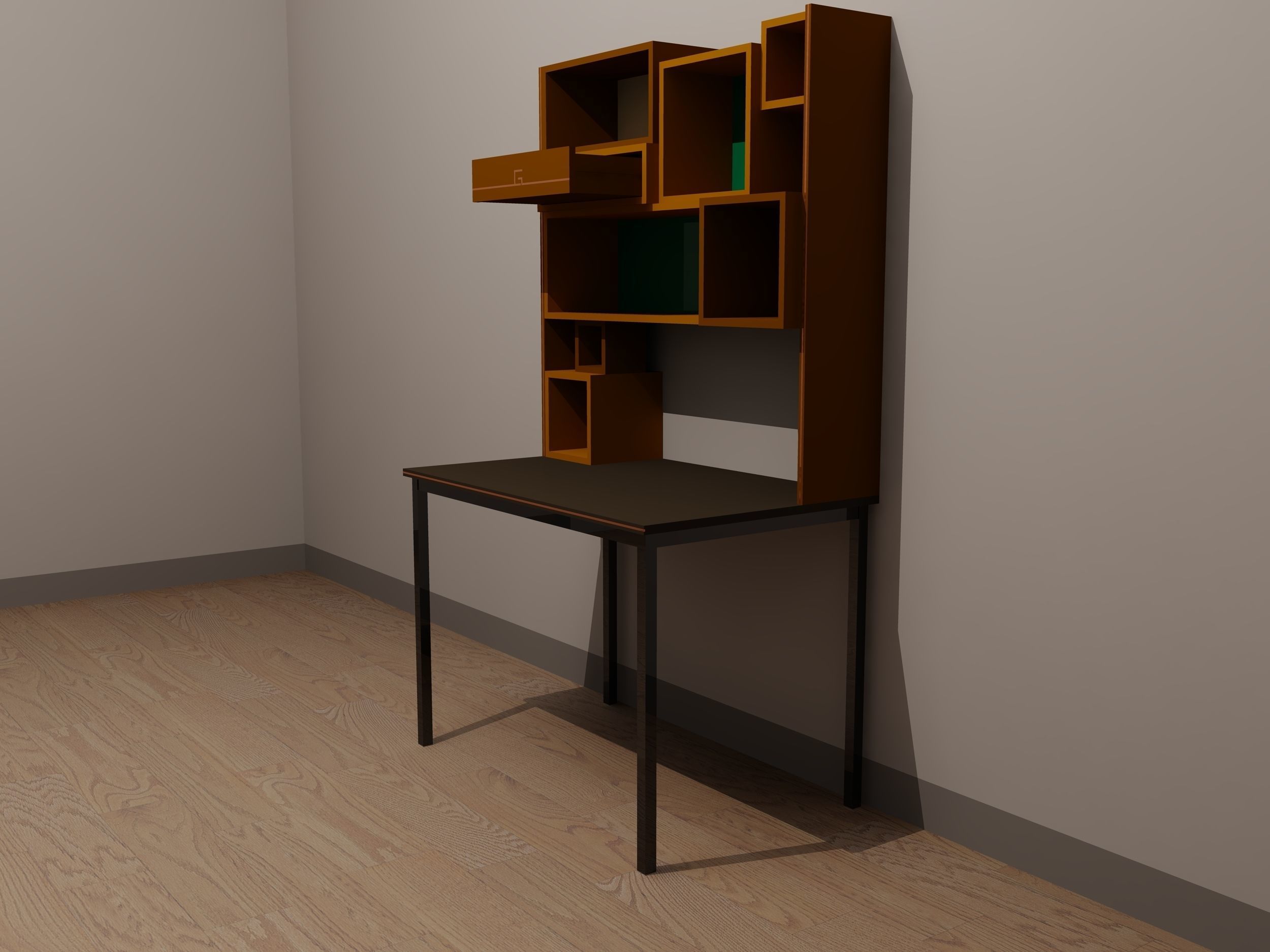 desk 110 cm Free 3D model_1