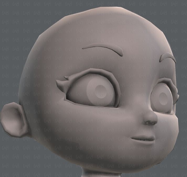 Cartoon Child V01 Low-poly 3D model_35