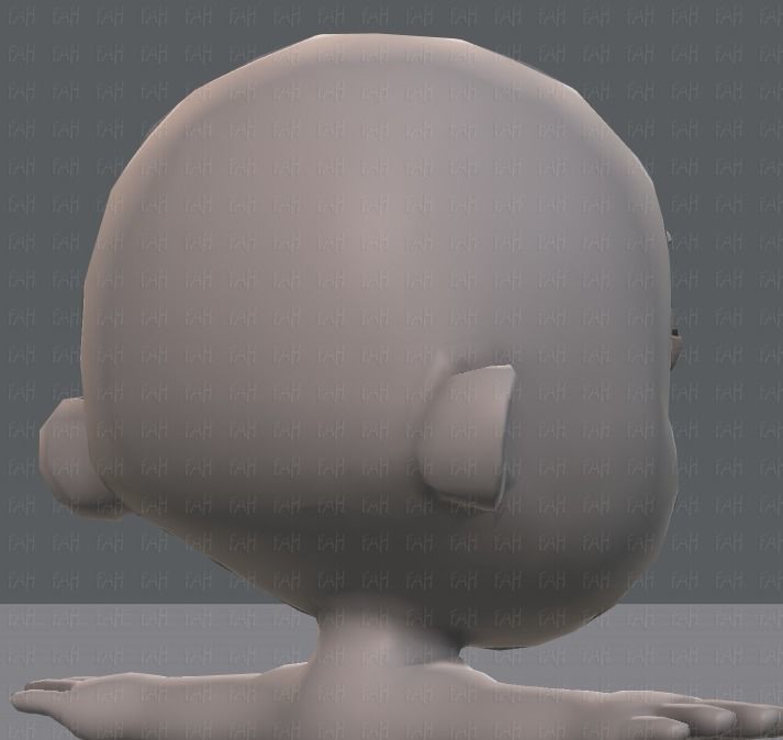 Cartoon Child V01 Low-poly 3D model_20