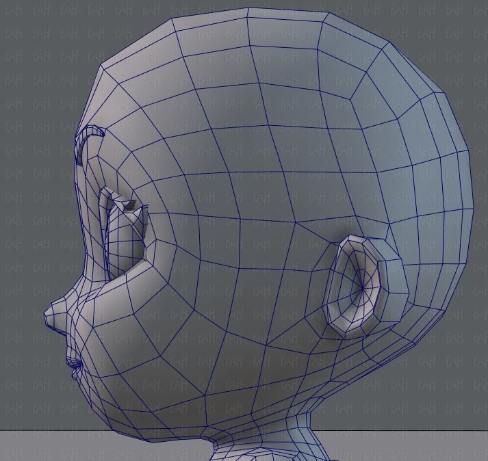 Cartoon Child V01 Low-poly 3D model_38