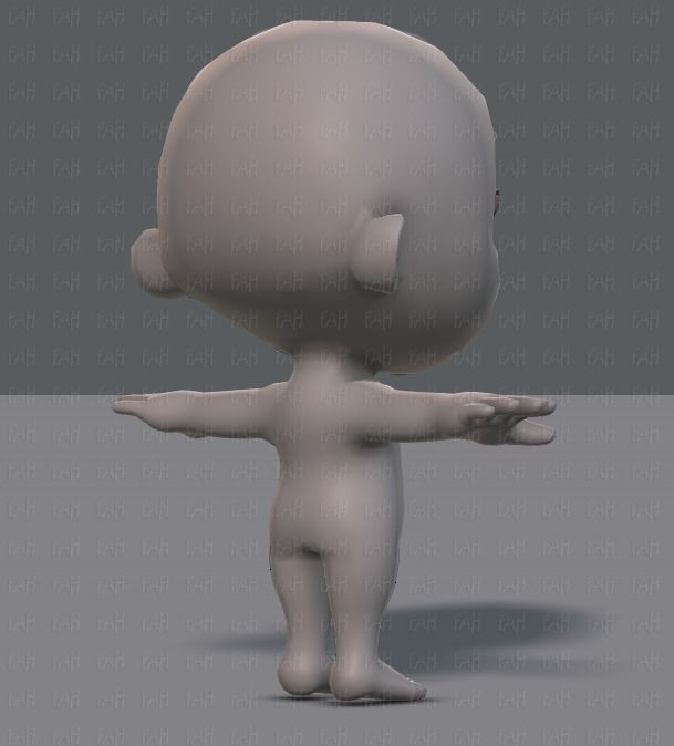 Cartoon Child V01 Low-poly 3D model_4