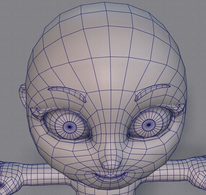 Cartoon Child V01 Low-poly 3D model_40