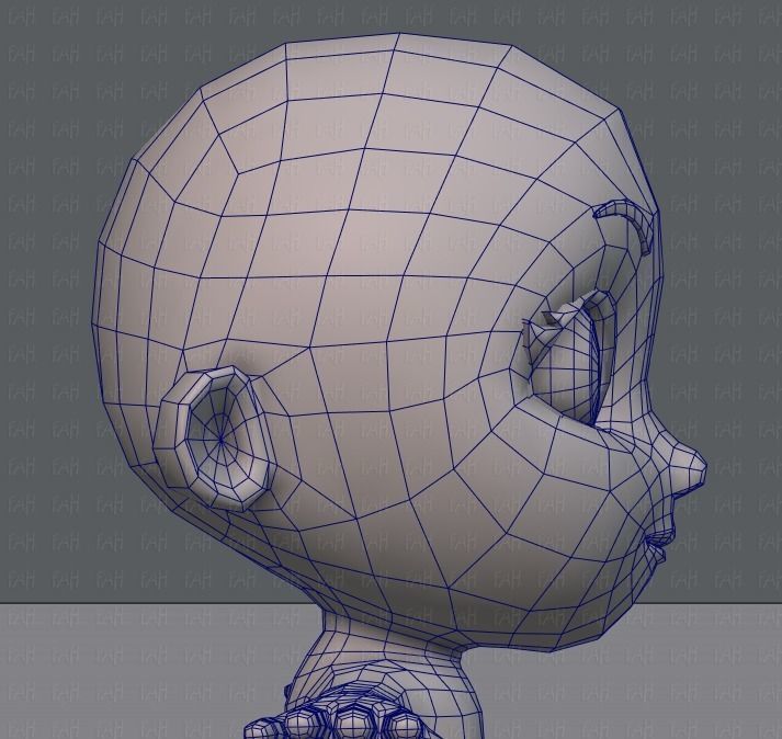 Cartoon Child V01 Low-poly 3D model_27