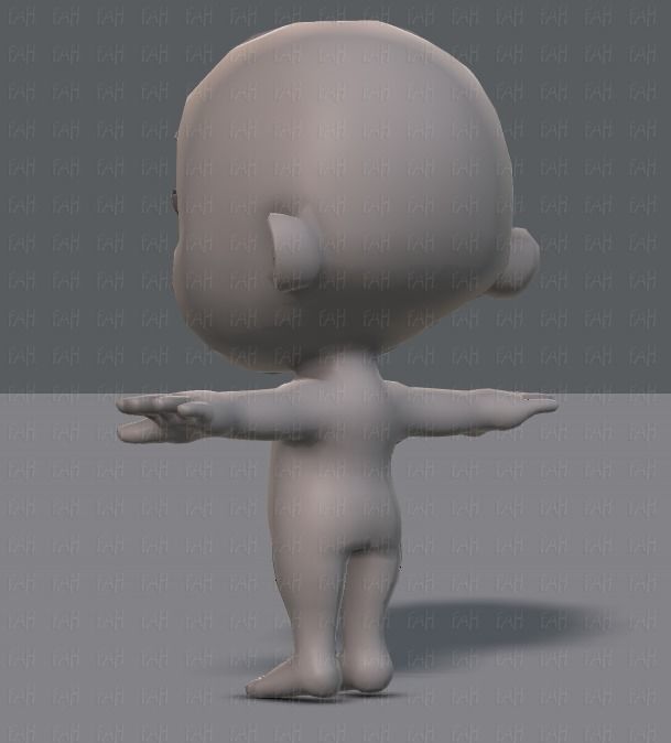 Cartoon Child V01 Low-poly 3D model_6