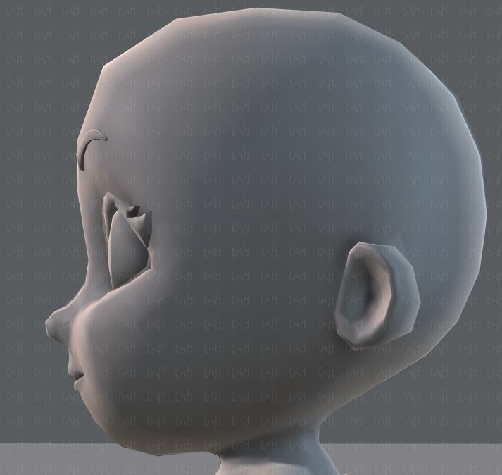 Cartoon Child V01 Low-poly 3D model_37