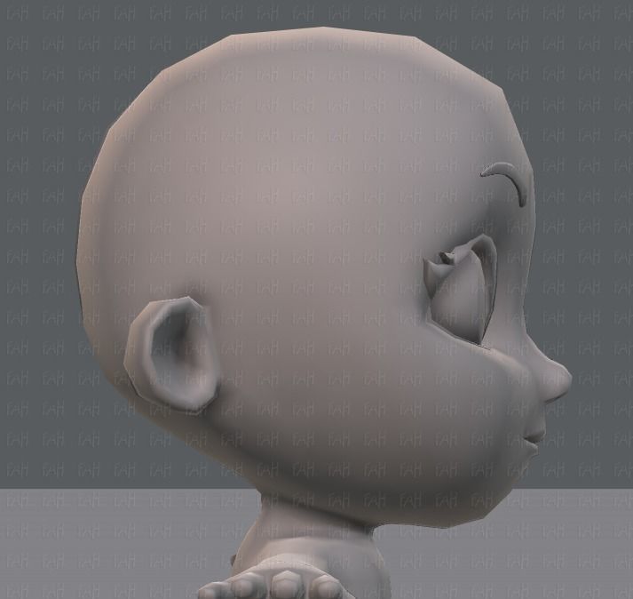 Cartoon Child V01 Low-poly 3D model_19