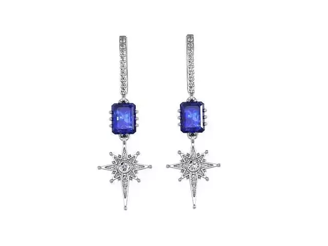Earrings Blue Stars