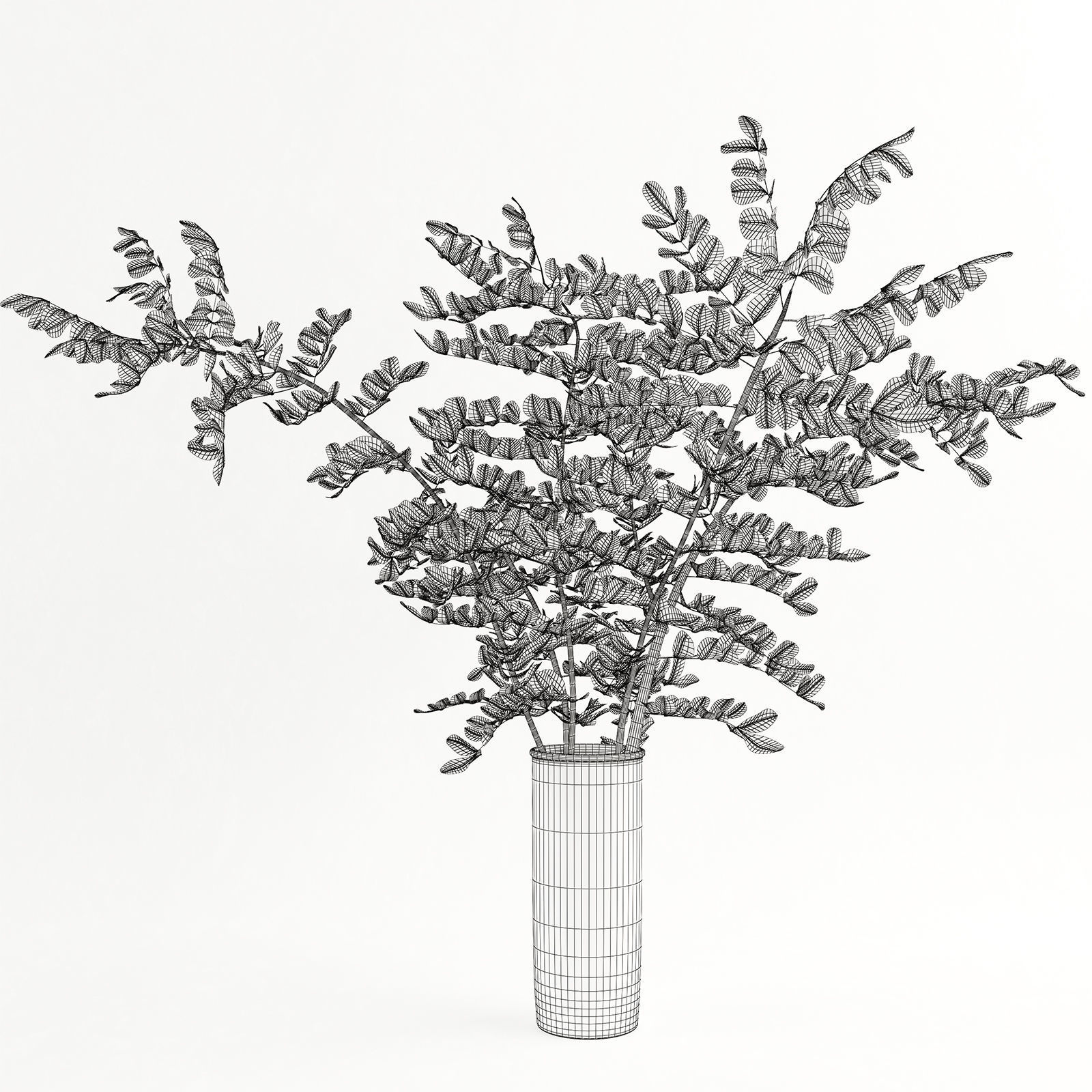 Branches in a vase 003 3D model_6