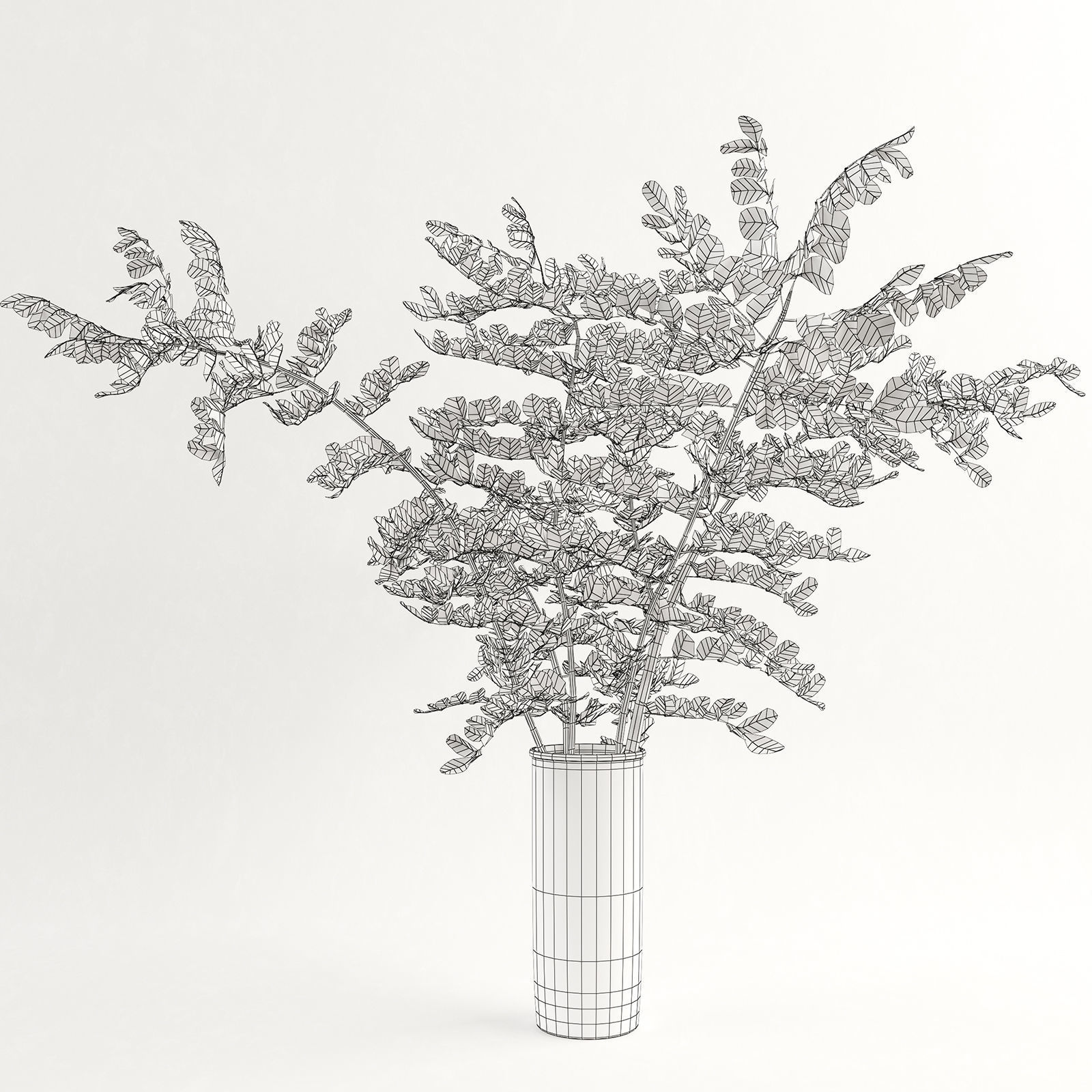 Branches in a vase 003 3D model_5