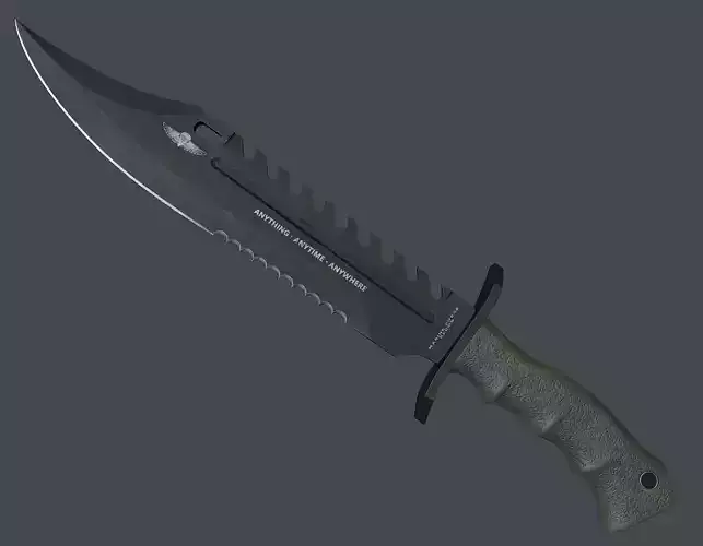 Knife Bowie Low-poly 3D model