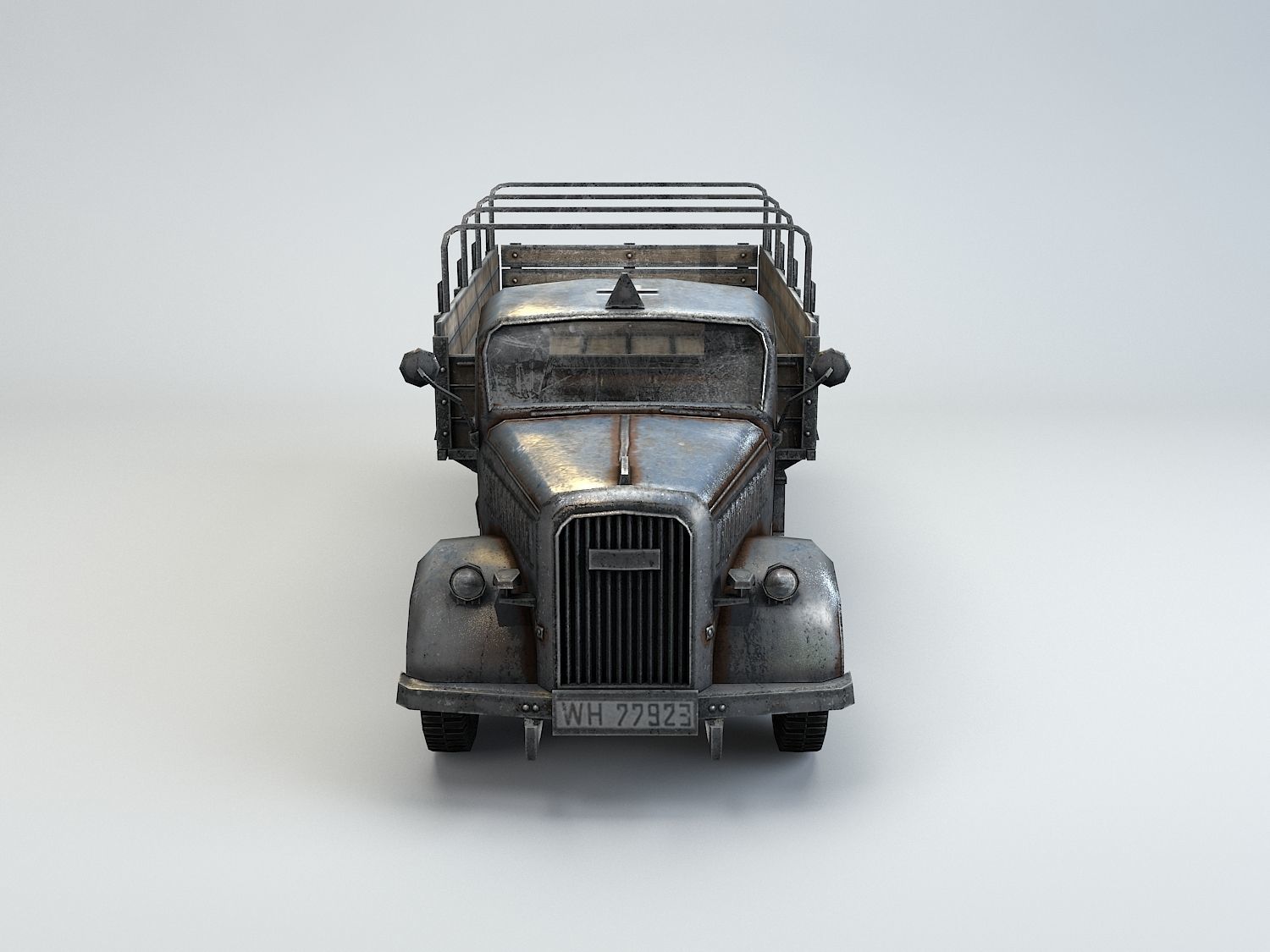 Low Poly Opel Blitz Truck Low-poly 3D model_10