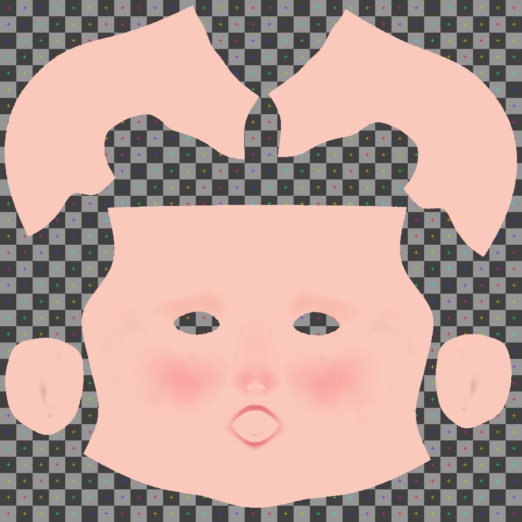 Character Head with Hair Free 3D model_2