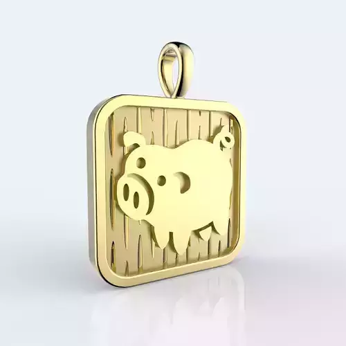 Chinese 12 animals zodiac pendant - Pig
