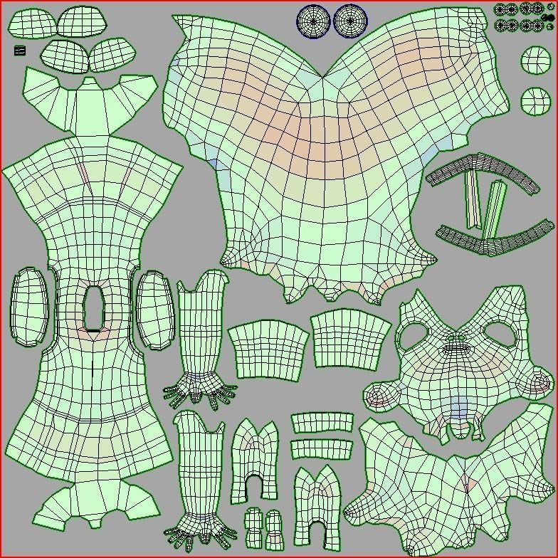 Little girl Low-poly 3D model_17