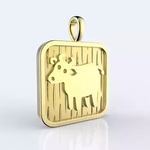 Chinese 12 animals zodiac pendant - Ox 3D print model