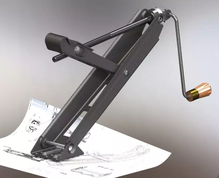 Jack hydraulic lifter Free 3D model