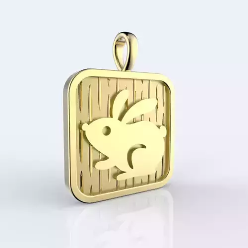 Chinese 12 animals zodiac pendant - Rabbit