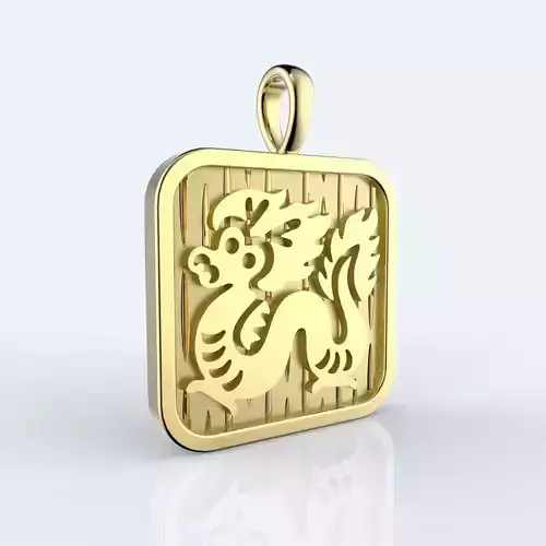 Chinese 12 animals zodiac pendant - Dragon