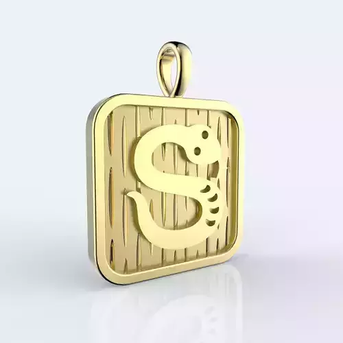 Chinese 12 animals zodiac pendant - Snake