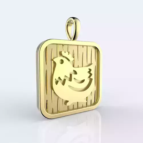 Chinese 12 animals zodiac pendant - Rooster