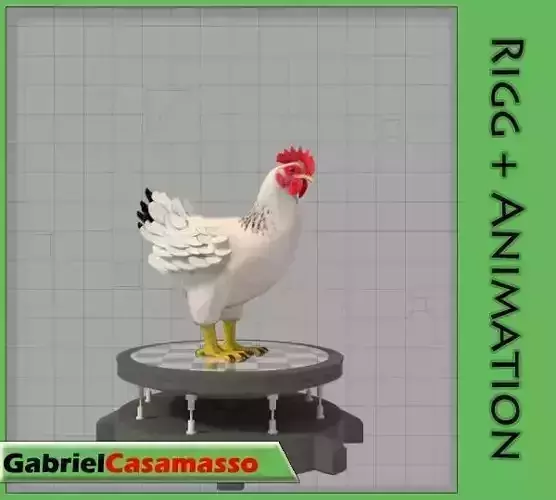 Chicken figurine 3D model